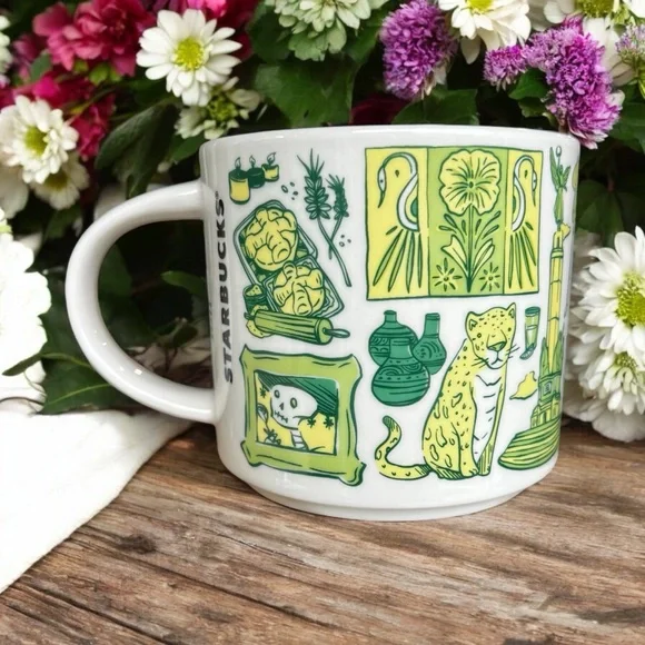 Hola! MEXICO Starbucks Green Collectible Souvenir 14oz Coffee Mug Cup New - Picture 9 of 12